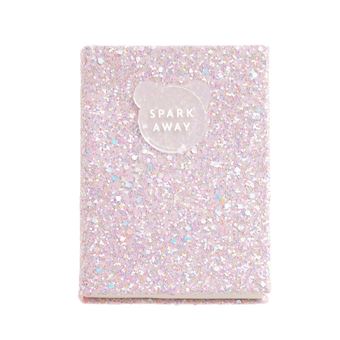 Caderno Glitter A6 Liso Miquelrius Keep It Shiny | 96 Folhas | Rosa - 1