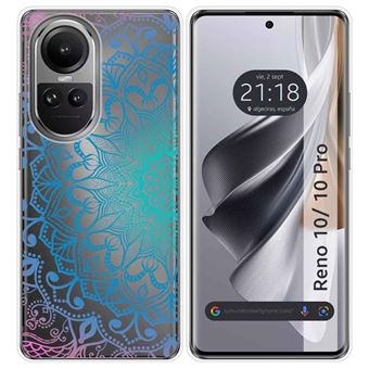 Capa Tumundosmartphone de silicone transparente para Oppo Reno 10 5G / 10 Pro 5G design Desenhos de mandala - 1