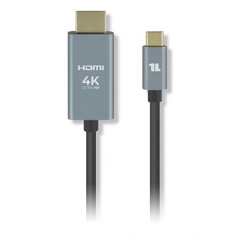 Cabo Adaptador USB-C para HDMI 1Life | 4K | 1.8m - Cinza - 1