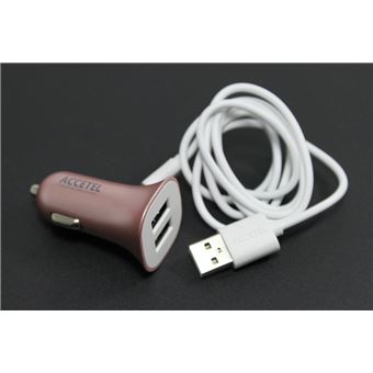 Carregador de Isqueiro + Cabo Accetel para HTC U Bolt 2.1A 2xUSB - 1