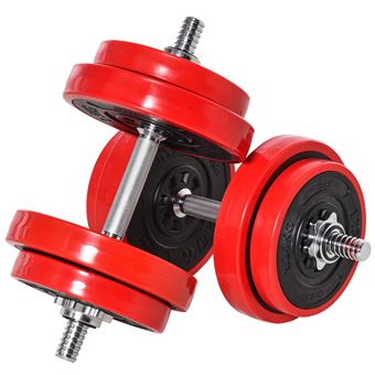 Conjunto de Halteres Homcom com 8 Discos 2 Barras e Extensor | 20 Kg - 1