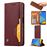 Capa PU Magunivers suporte clássico auto-absorvido vinho tinto para Samsung Galaxy A50_0