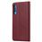 Capa PU Magunivers suporte clássico auto-absorvido vinho tinto para Samsung Galaxy A50_2