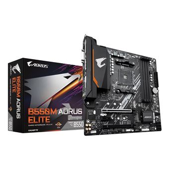 Motherboard GIGABYTE B550M AORUS ELITE | Castanho - 1