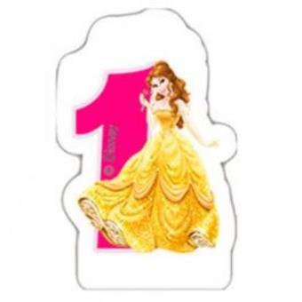 Vela de Aniversário Número 1 Princesas Disney Glamour - 1