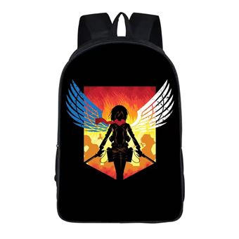 Mochila Escolar Infantil DreamWorks | Attack on Titan | 29 x 12.5 x 42 cm | Preto 1553 - 1