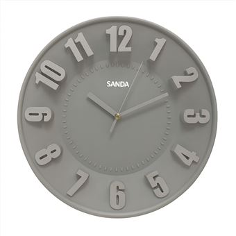 Relógio de Parede em Formato Circular SANDA SD-4159 | Cinza - 1
