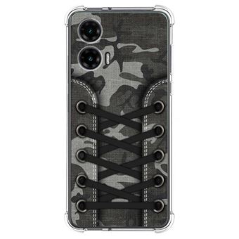 Capa TUMUNDOSMARTPHONE de silicone à prova de choque para Motorola Moto G35 5G Sneakers Design 15 Desenhos - 1