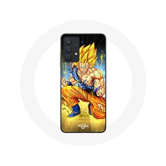 Capa Maniacase para Samsung Galaxy A32 5G com Son Goku de Dragon Ball com o corpo irritado - 1