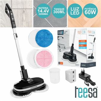 Mopa Teesa Elétrica Luz LED 14.4V 2.2A 240Rpm Power Clean - 1