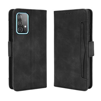 Capa FOXDOCK Protetora para Samsung Galaxy A52 5G | Suporte e Flip de couro PU | À Prova de Choque | Preto - 1