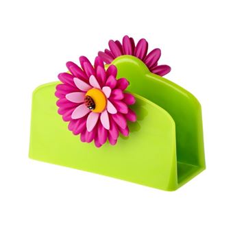 Porta-guardanapos vigar flower power verde, rosa - 1