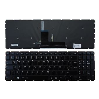 Teclado Backlit para Computador Portátil Toshiba Satellite L50-B Brillante Sin Estrutura - 1