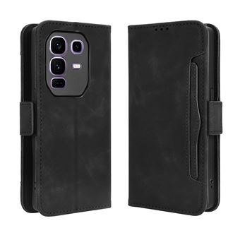 Capa FOXDOCK Protetora para Infinix Note 50 Pro Plus 5G | Suporte e Flip de couro PU | À Prova de Choque | Preto - 1