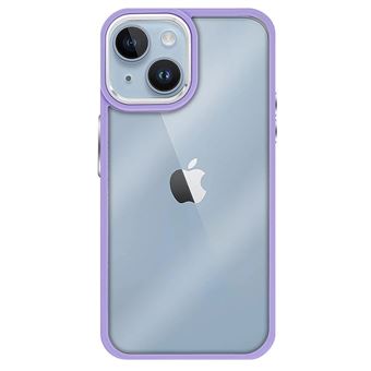 Capa MisterCapas para iPhone 15 Transparente Frame - Lilás - 1
