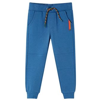 Calças de fato de treino para criança | vidaXL | azul 128 | 7 a 8 anos - 1