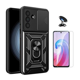 Kit Vidro Clearglass + Capa Magnetic Slide Window + Suporte Magnético Phonecare para Samsung Galaxy A56 5G | Preto - 1
