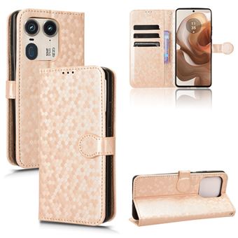 Capa FOXDOCK para Motorola Edge 50 Ultra | Fecho Magnético | TPU Macio | Compartimentos para Cartões | Dourado - 1