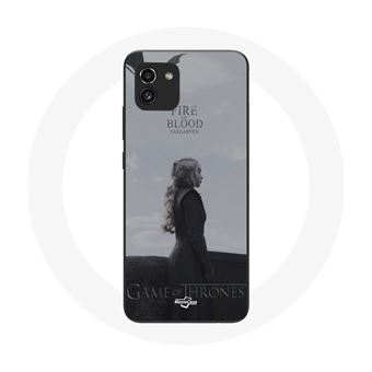Capa Maniacase para Samsung Galaxy A03 Game Of Thrones Temporada 8 Daenerys Targaryen Feu Esang Le Trône de Fer Logotipo Cinzento - 1