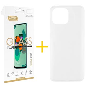 Conjunto Accetel 1 X Película de Vidro +  Capa para iPhone 13 Pro Silicone Liso Transparente Clear - 1