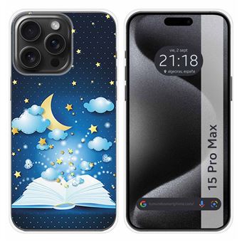 Capa Tumundosmartphone de silicone para iPhone 15 Pro Max (6.7) design Desenhos de livro de histórias - 1