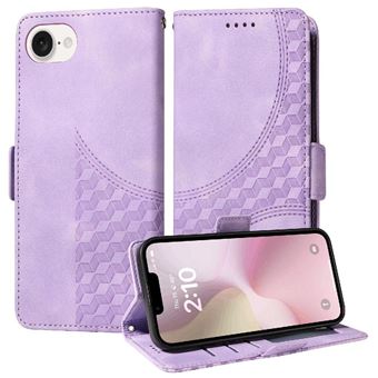 Capa FLOODKING para iPhone 16e | Design Acolchoado | Couro PU Premium | Roxo - 1