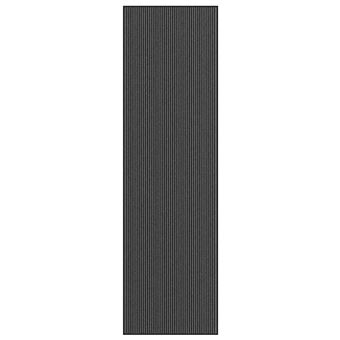 Tapete de Entrada vidaXL |  às riscas preto e cinzento 115x400 cm - 1