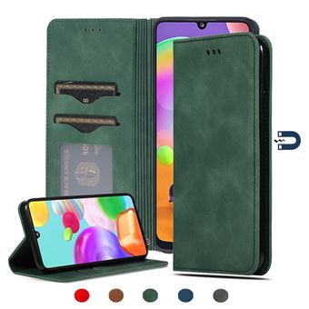 Capa Magunivers Pu Auto-Absorvido com Slots de Cartão Verde para Samsung Galaxy A31