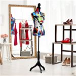 Manequim Feminino HOMCOM de Costura Busto de Senhora com Altura Ajustável a 130-168cm