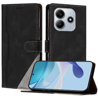 Capa FOXDOCK para Xiaomi Redmi Note 14 5G | Fecho Magnético | Pele TPU Macia | 3 Compartimentos para Cartões | Função de Suporte | Preto - 1