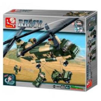Jogo de Construção Sluban Helicóptero Chinook 520 Peças - 1