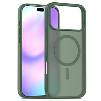Capa Magnética à Prova de Queda com Toque Suave Fosco QT02 V-REEL para iPhone 15 - Verde Garrafa - 1