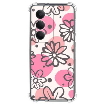 Capa Tumundosmartphone de Silicone à Prova de Choque para Xiaomi Redmi 15 4G / 5G | Design de flores 09 desenhos - 1