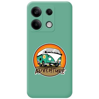 Capa Tumundosmartphone de silicone líquido verde para Xiaomi Redmi Note 13 Pro 5G desenhos de design de aventura - 1