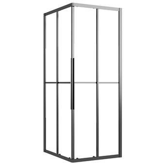 Cabine de duche vidaXL | ESG semiopaco | 90x70x180 cm preto - 1