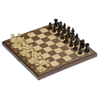 Jogo de Xadrez Dobrável de Madeira Goki 56920 | 27,6X27,6X2cm - 1