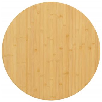 Tampo de Mesa vidaXL | Ø80x4 cm | bambu - 1