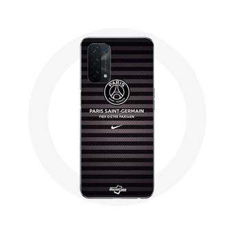 Capa Maniacase para Oppo A74 5G com o Logotipo do PSG (Paris Saint Germain) e a frase """"Fier d'être Parisien"""" (Orgulhoso de ser Parisiense) - 1