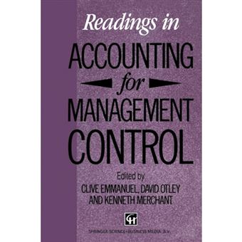 Readings in Accounting for Management Control - Paperback - 1991 - 1