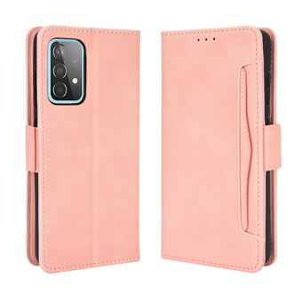 Capa FOXDOCK Protetora para Samsung Galaxy A52 5G | Suporte e Flip de couro PU | À Prova de Choque | Rosa - 1