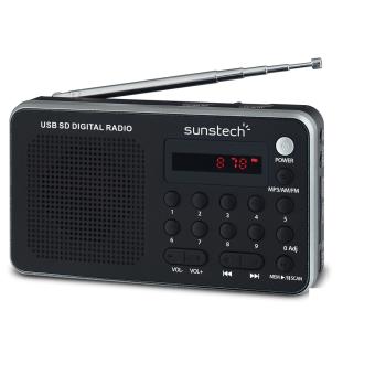 Rádio Sunstech RPDS32 Portátil Análogo  Preto e Prateado - 1