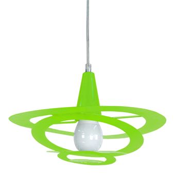 Candeeiro Suspensão Tosel Planete Pax | 30 cm | 1 Luzes - Verde - 1