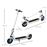 Trotinete Elétrica Homcom Dobrável para Adultos com Freio e Luzes 104X44X116 Cm Branco_2