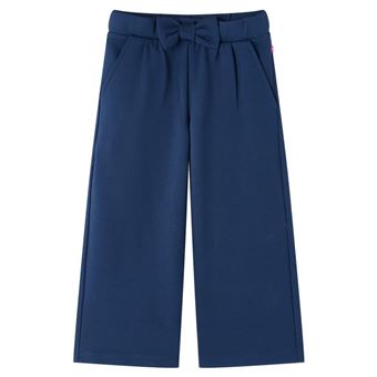 Calças de criança | vidaXL | com pernas largas azul-marinho 104 | 3 a 4 anos - 1