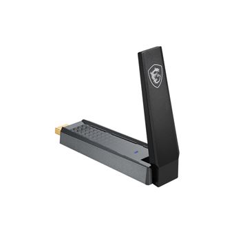 Cartão de Rede MSI AX1800 WiFi USB Adapter | Preto - 1