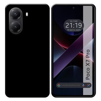 Capa TUMUNDOSMARTPHONE de silicone TPU gel preta para Xiaomi Poco X7 Pro 5G - 1