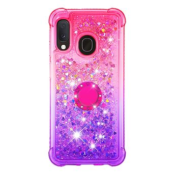 Capa e Tpu magunivers Recortes Precisos | Padrão de Areia Movediça Gradiente com Muleta Rosa Roxo para Samsung Galaxy A10e/A20e - 1