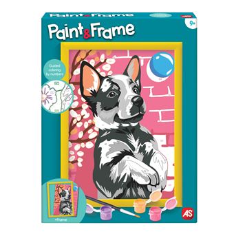 Pintar com Números As Company com Tela | 40X50cm | Cao Husky Brincalhao 1038-41013 - 1