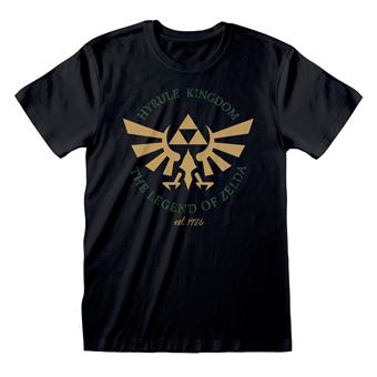 T-Shirt Unissexo The Legend of Zelda Hyrule Kingdom Crest | Preto | S - 1