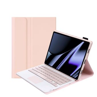 Capa com Teclado Bluetooth FOXDOCK para Oppo Pad | Teclas Quadradas | Função Touchscreen | Rosa - 1